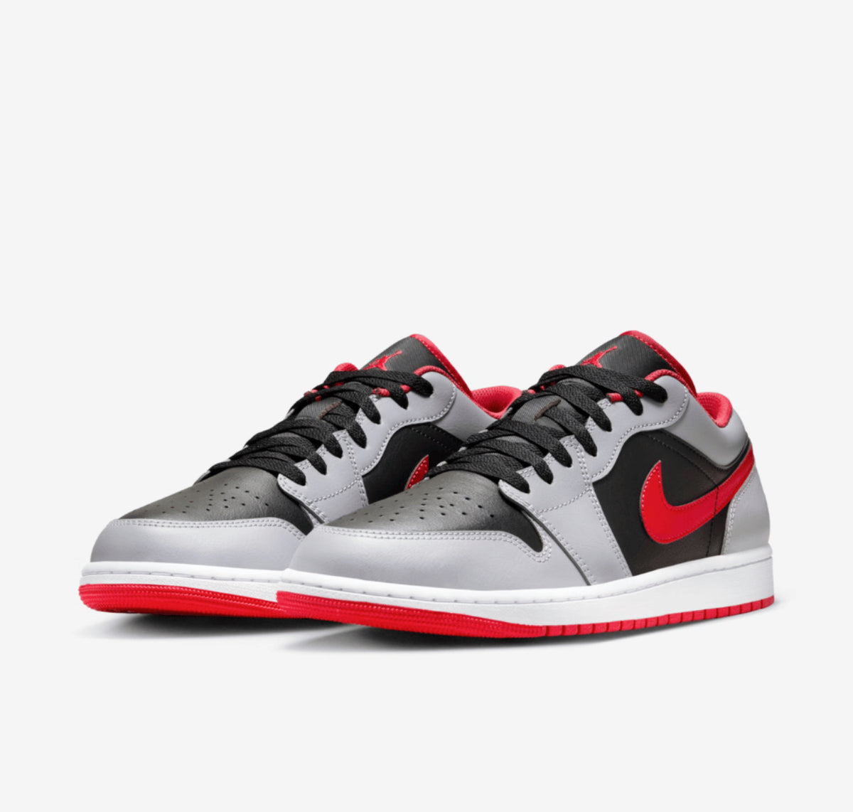 Air Jordan 1 Low Black Light Smoke Grey Gym Red
