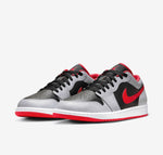 Air Jordan 1 Low Black Light Smoke Grey Gym Red