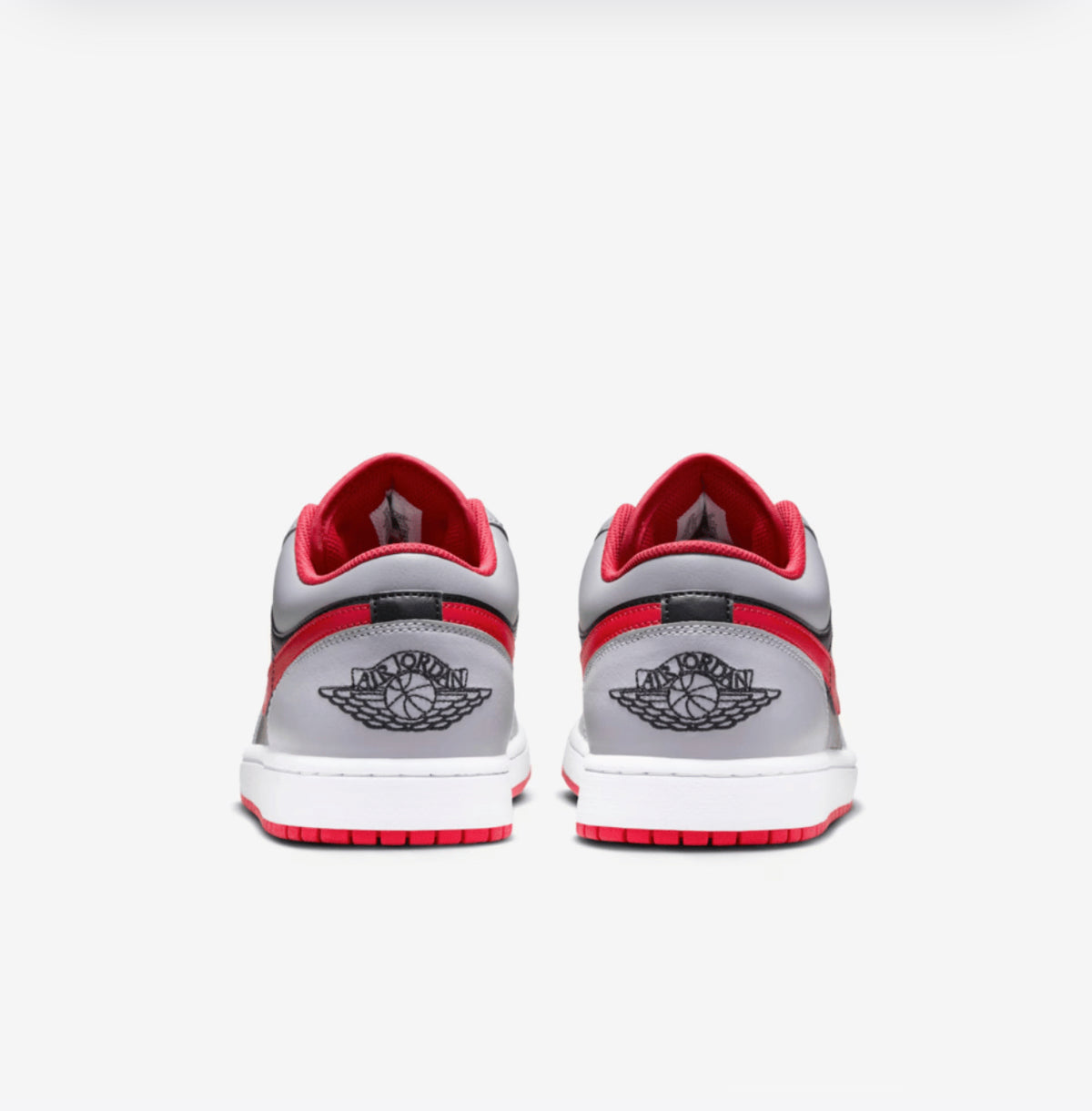 Air Jordan 1 Low Black Light Smoke Grey Gym Red