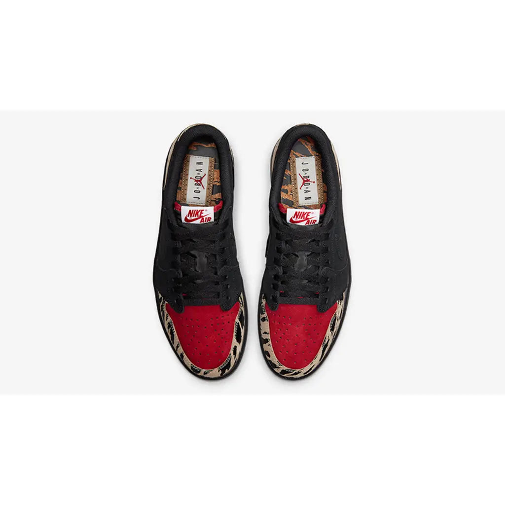 SoleFly x Air Jordan 1 Low "Carnivore" Black Brown Red Leopard