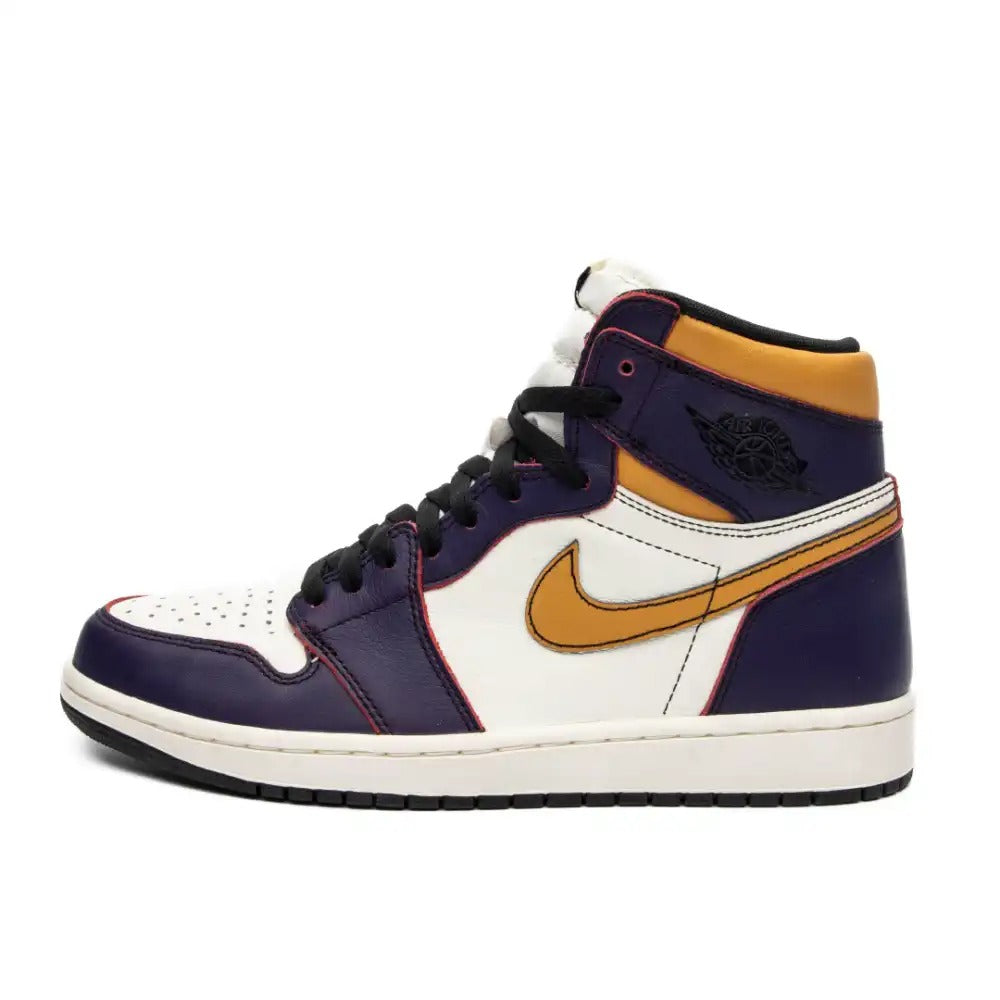 Jordan 1st generation Nike dunk sb X AJ1 Scratch Laker purple gold color